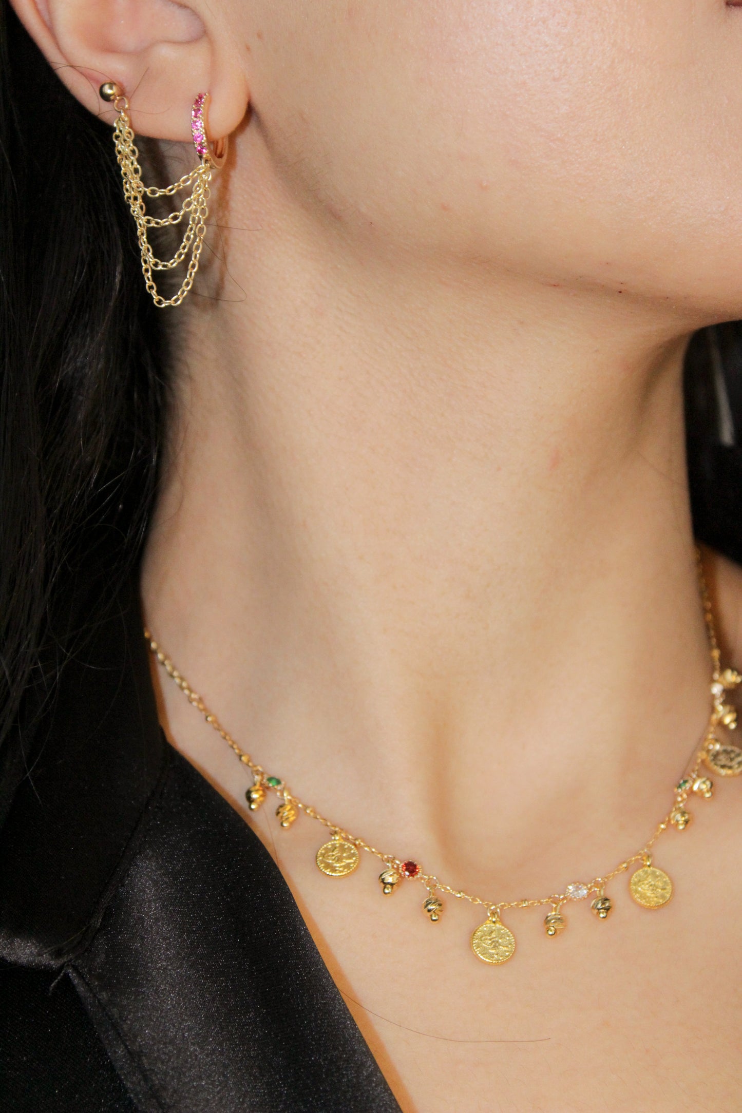 Alanoud Double Piercing Earrings