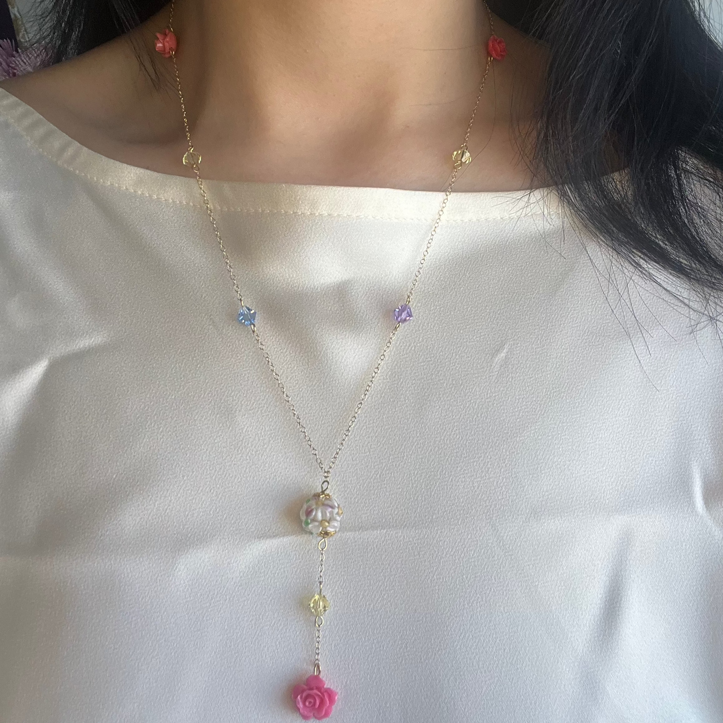 Blossom Lariat Necklace