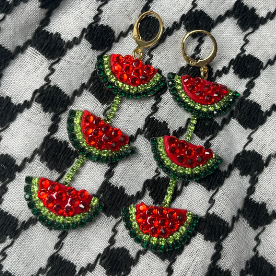 Triple Watermelon Earrings