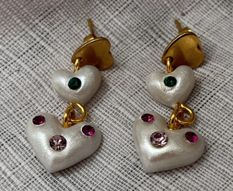 Triple Heart Earrings