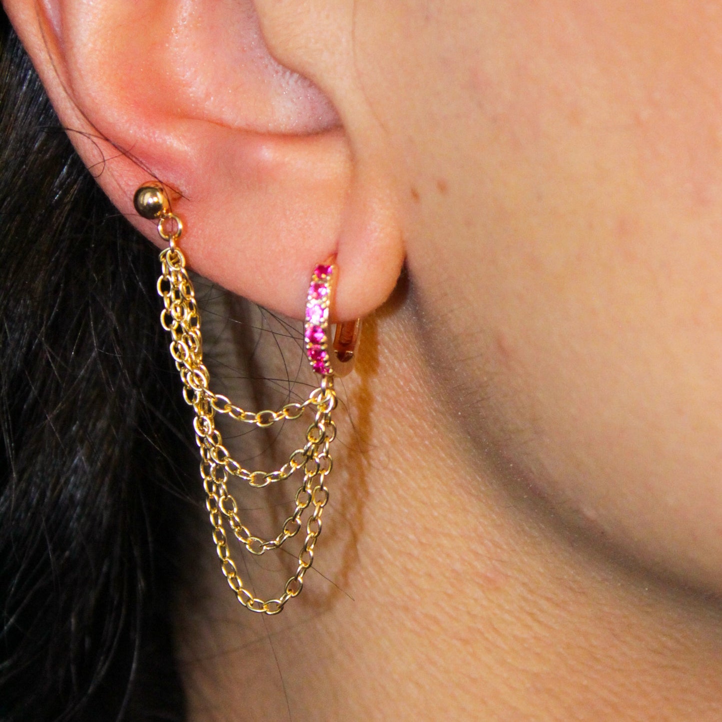 Alanoud Double Piercing Earrings