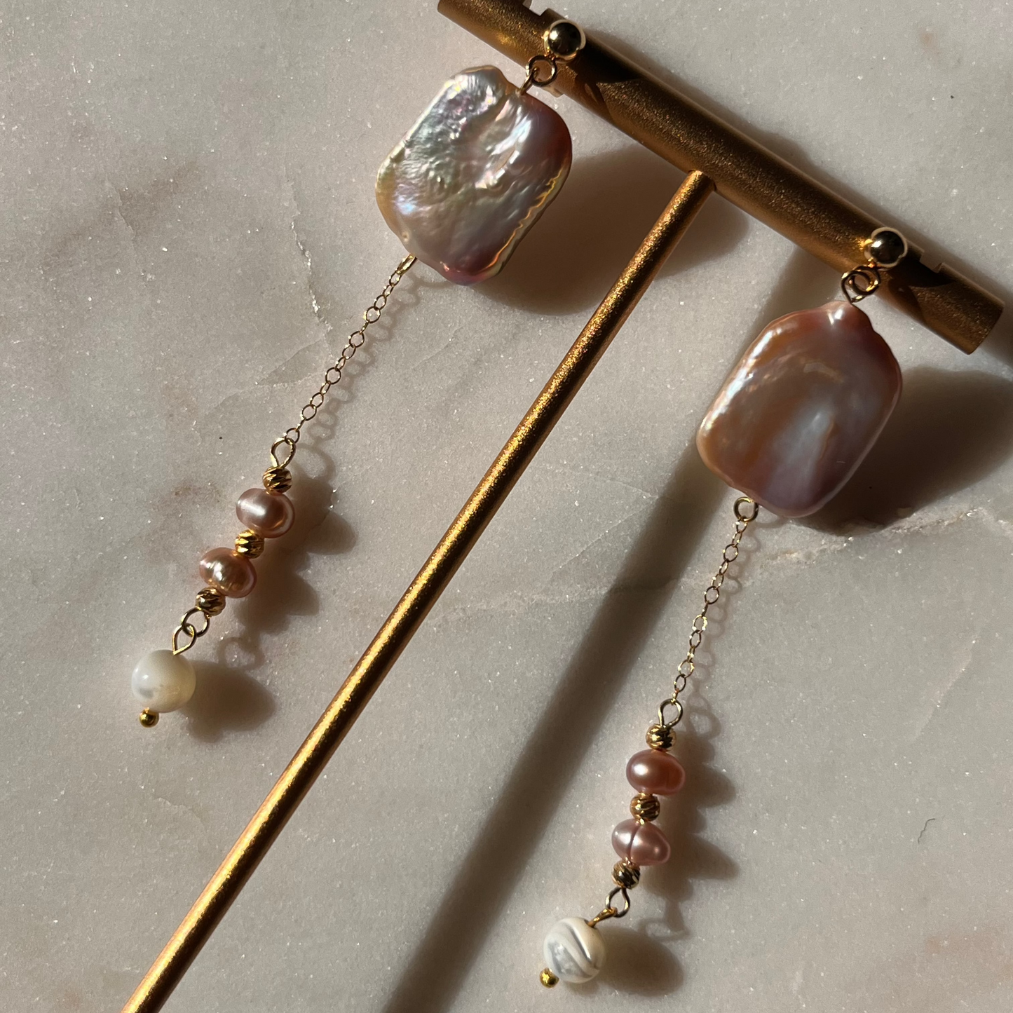 Sunset Pearl Earrings