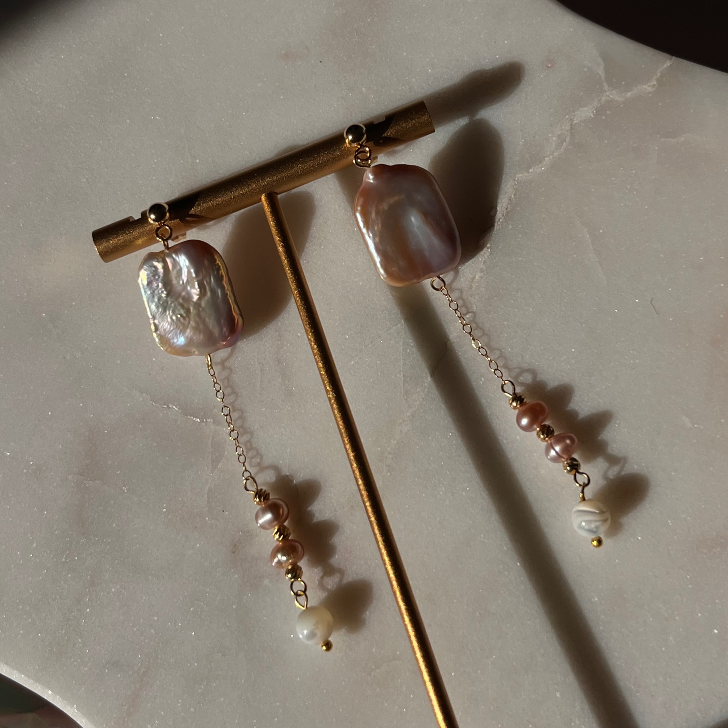 Sunset Pearl Earrings
